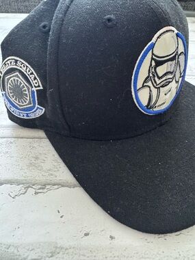 Disney Black Star Wars Stormtrooper Patch Baseball Cap